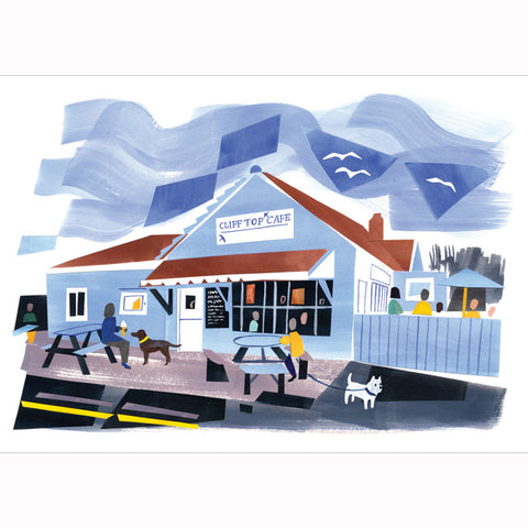 Sarah McMemeny, Stop On By (Cliff Top Cafe) Fine Art Greeting Card