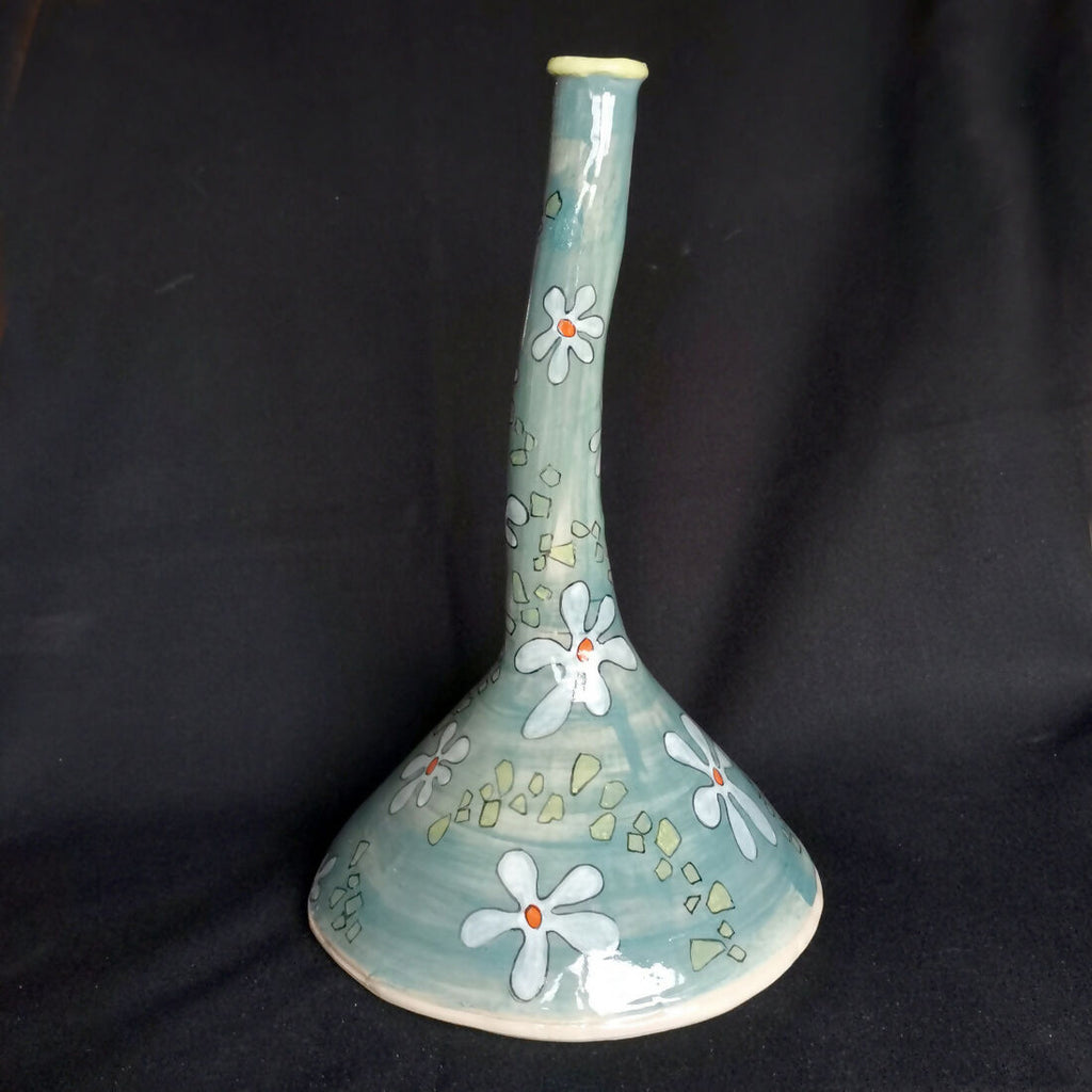 Daisy Drop Vase - handmade ceramic