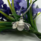 Sterling Silver Bumble Bee Pendant Necklace