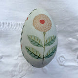 Pink Flower - Hand Painted Wooden Egg