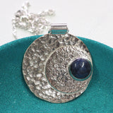 Blue Moon Pendant Necklace - Hallmarked
