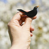 Blackbird - Hand Painted Brooch