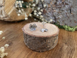 Silver Blossom Stud Earrings by Curious Magpie Jewellery 6