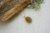Gold Pinecone Necklace by Curious Magpie 6