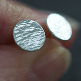 Silver Shimmer Stud Earrings
