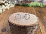 Silver Luna Circle Stud Earrings by Curious Magpie Jewellery 4