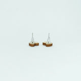 Bee Earrings Silver Plated Backs