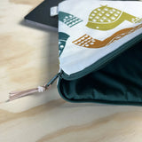 Handmade 14" Laptop/sketchbook sleeve/project pouch | Bird Print | British Made