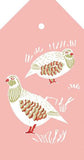 TAG JD1 01 - Partridges (Dawn Glow) - Set of 5 gift tags