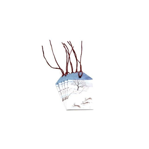 TAG VL1 01 - Three Hares - Set of 5 gift tags