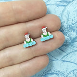Christmas Swimmer Earrings