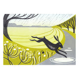 April Showers - Original Lino Print