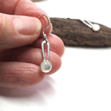 Mother of Pear Silver Dangle Earrings