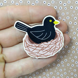 Blackbird Pin Badge
