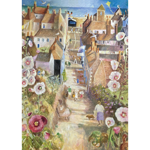 Tessa Newcomb, To The Front (Aldeburgh), Blank Fine Art Greeting Card