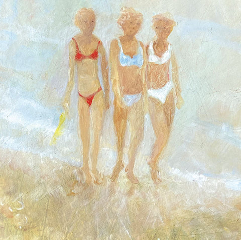 Tessa Newcomb, Three Friends, Blank Art Cards