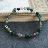 Tourmaline and Jade Bead Bracelet