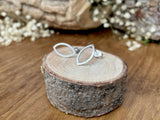 Silver Navette Stud Earrings by Curious Magpie Jewellery 5
