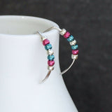 Metalic Seed Bead Threader Earrings