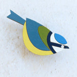 Blue Tit - Hand Painted Brooch
