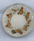 Hand Illustrated Chicken Bowl - Handmade in Devon - Stoneware Ceramics