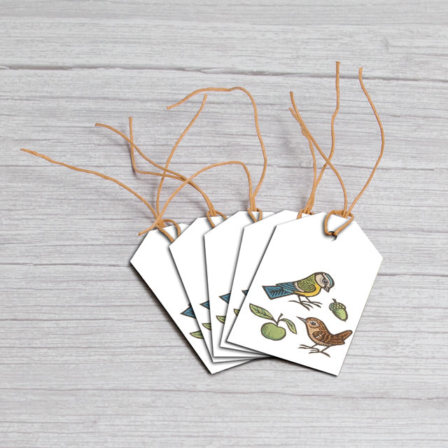 TAG GH2 03 - Garden Birds - Set of 5 gift tags