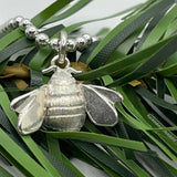 Sterling Silver Bumble Bee Pendant Necklace