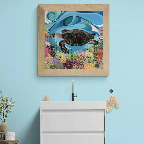Turtle and Coral - Print