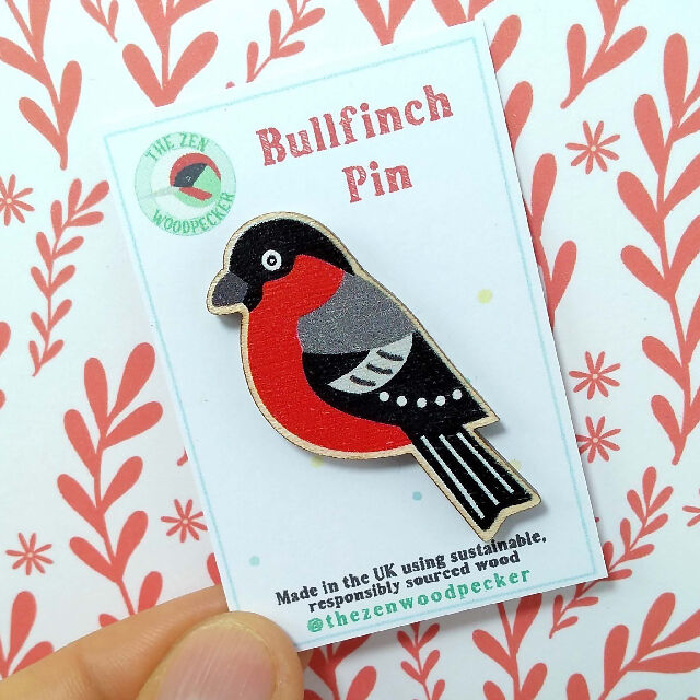 Bullfinch Pin Badge