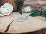 Silver Blossom Stud Earrings - Sterling Silver Handmade Earrings