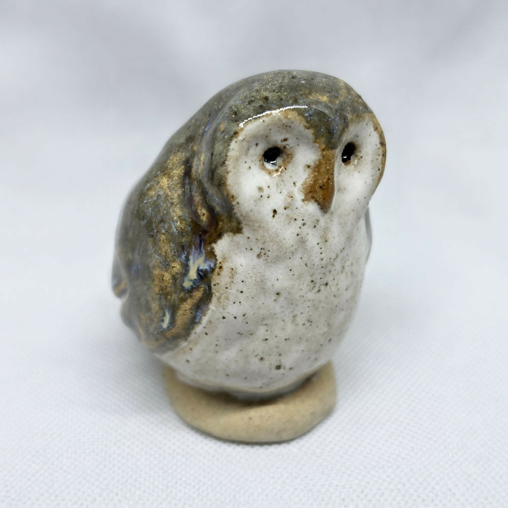 Small Stoneware Owl - Handmade in Devon - Ceramic Sculpture