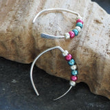 Metalic Seed Bead Threader Earrings