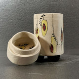 Seeds of Happiness jar - handmade ceramic