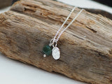 Double Pendant Necklace - Daisies and Green Moss