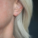 Silver Spiral Hoop Earrings