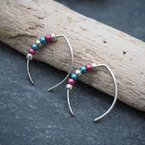 Metalic Seed Bead Threader Earrings