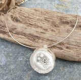 Fine Silver Domed Statement Pendant - Hallmarked