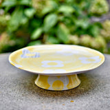 Big Blossom Pedestal Cake Stand - Handmade - Painted Porcelain