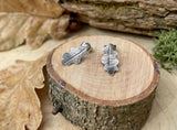 Silver Oak Leaf Earrings by Curious Magpie Jewellery (6)