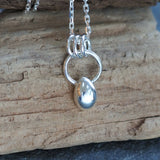Solid Silver Teardrop Pendant Necklace