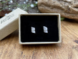 Silver Petal Twist Stud Earrings by Curious Magpie Jewellery (1)
