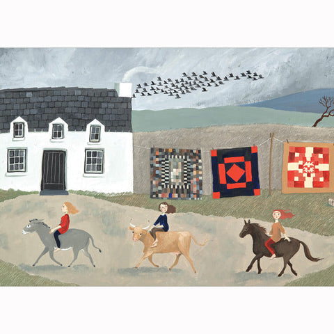 Valeriane Leblond, Sisters, Fine Art Greeting Card