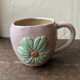 Handmade Coil And Pinch Pink Flower Cup