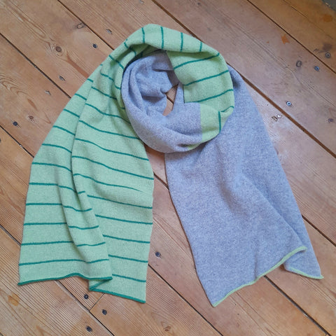 Soft Lambswool Half And Half Scarf