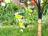 Blue Tit - Fused Glass Hanging Bird