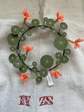 Nasturtium Wreath - Paper Sculpture