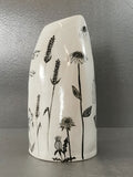 Garden Sketchbook Vase - handmade ceramic