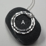 Silver Hoop Pendant Necklace