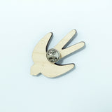 Swallow Pin Badge Back