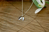 Curious Magpie - Silver Twin Leaf Necklace